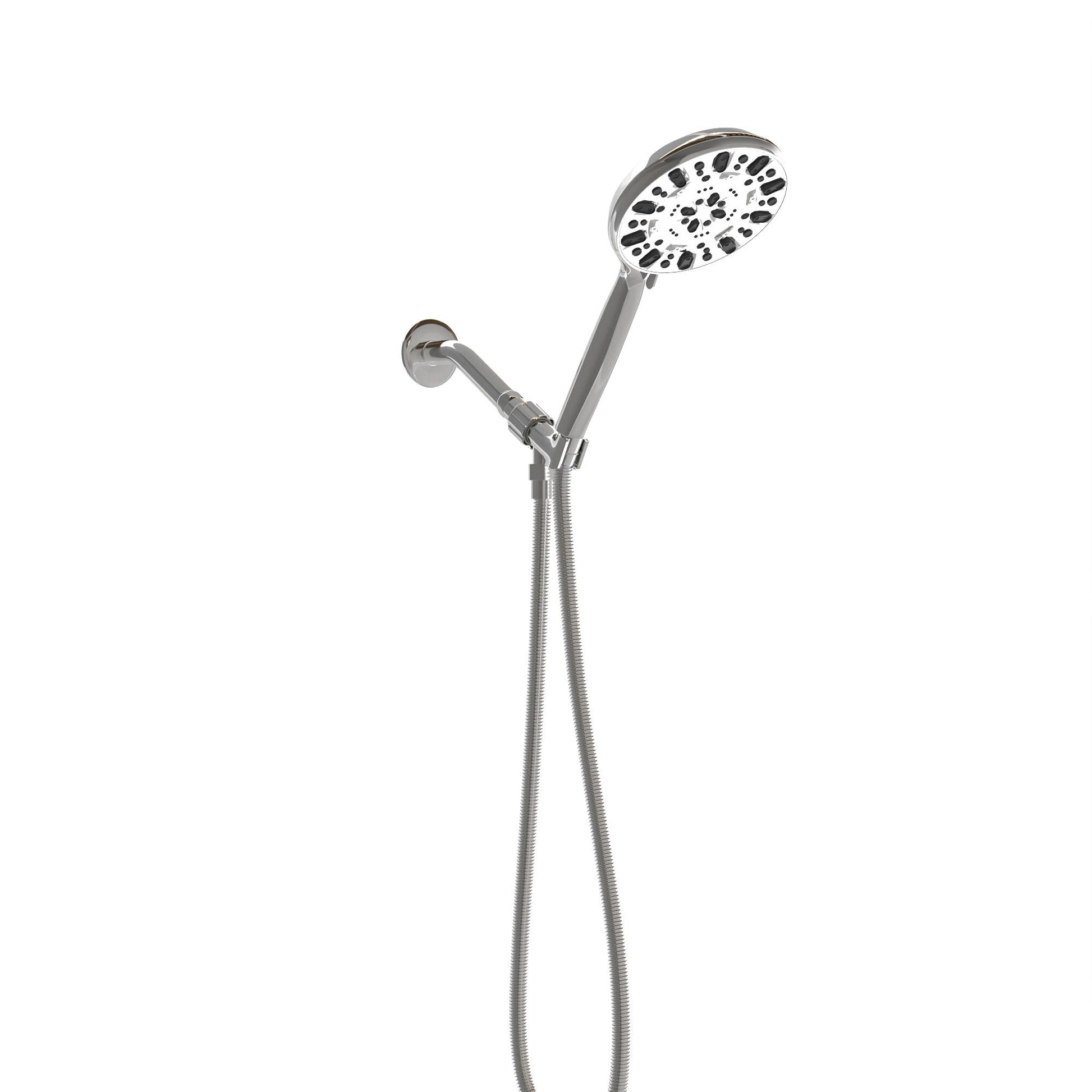Multi Function Adjustable Hand Shower 7 Function Plastic Hand Shower With 59" Hose - Chrome Daily Nest