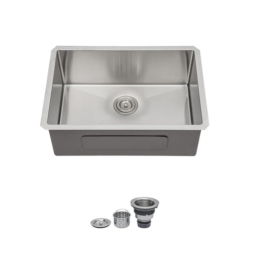 Undermount Stainless Steel Kitchen Sink, Deep Single Bowl Basin Daily Nest