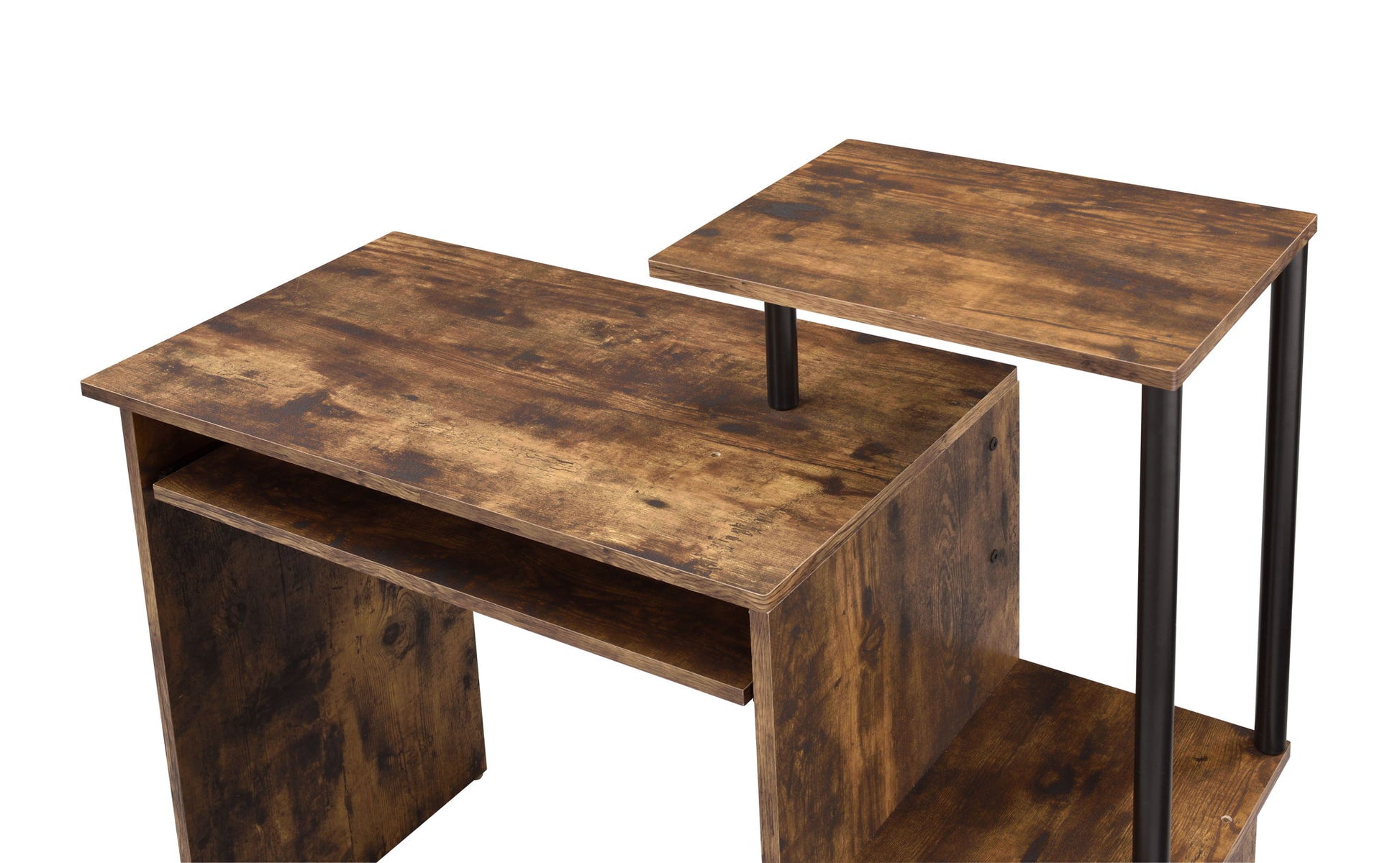 Lyphre - Computer Desk - Weathered Oak / Black Acme