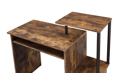 Lyphre - Computer Desk - Weathered Oak / Black Acme