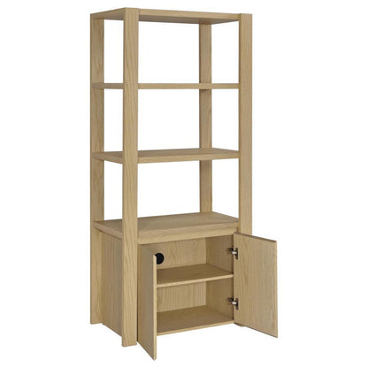 Laurelton - 3-Shelf Media Tower Tall Pier Cabinet - Light Oak Coaster Fine Furniture