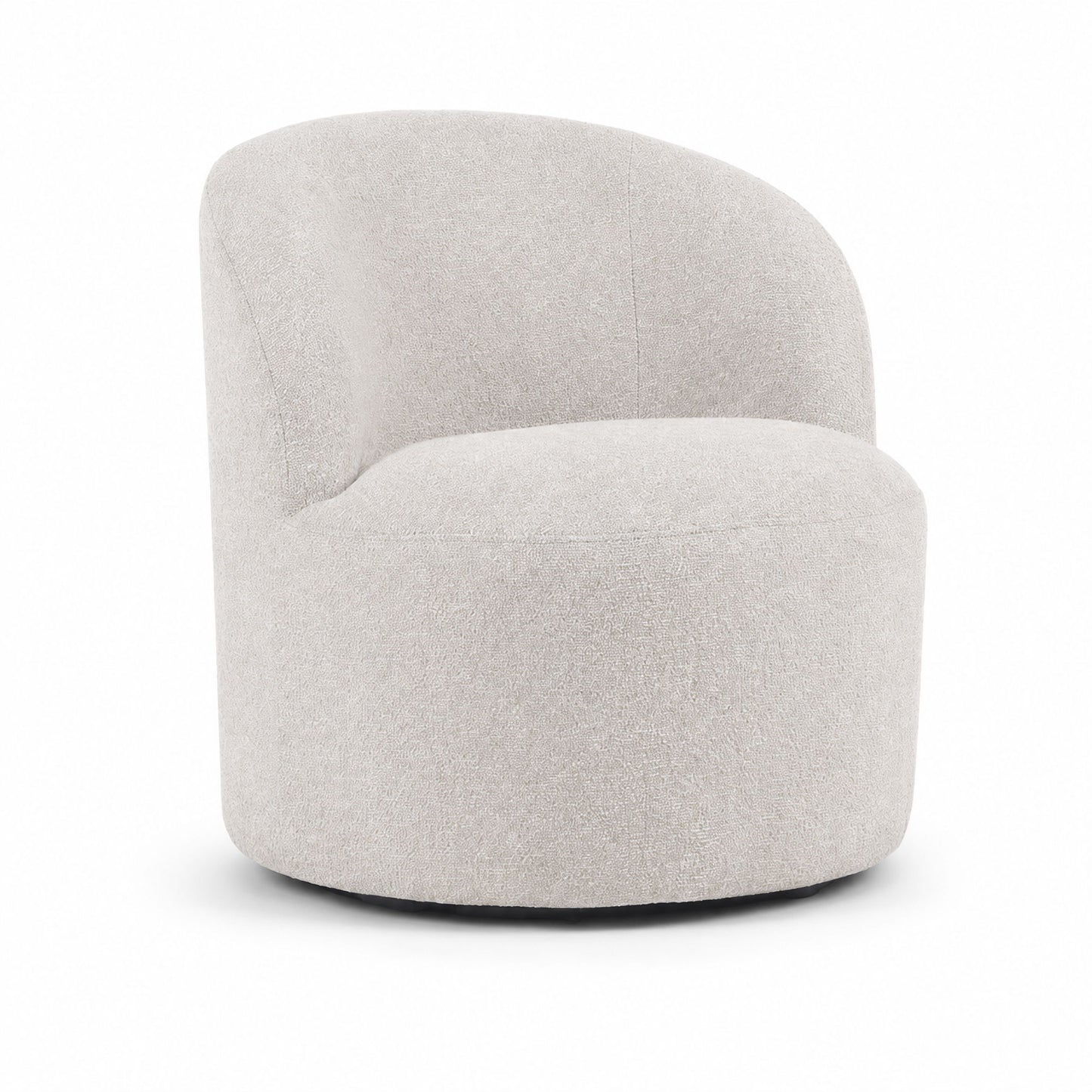 Upholstered Barrel Accent Chair For Living Room - White Home Essentials