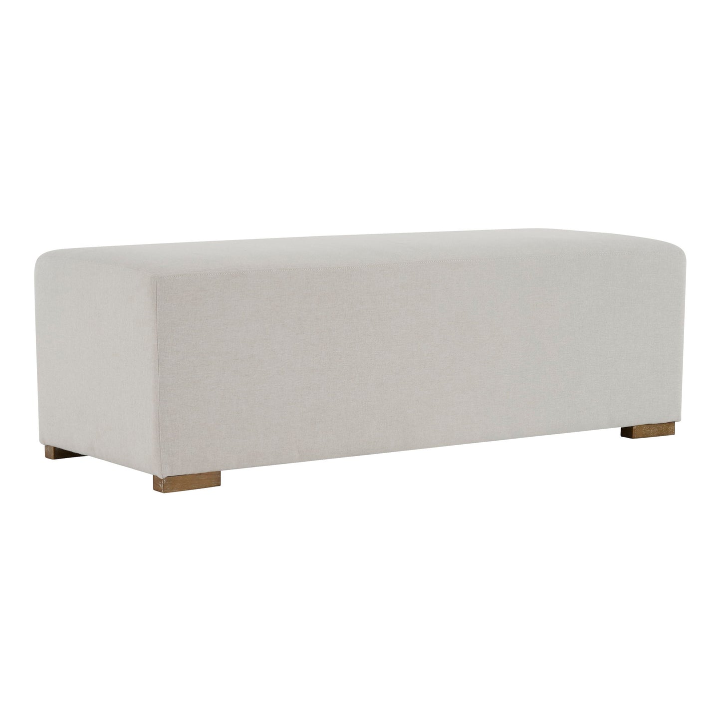 Simple Long Ottoman For Living Room - White Noble House