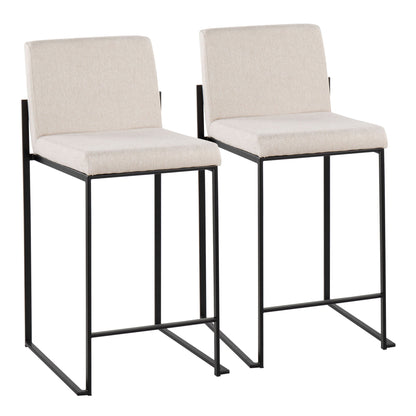 Fuji - Contemporary Modern Elegance, High Back Counter Stool Lumi Source