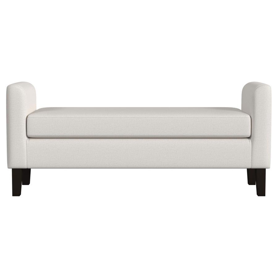 Rex - Fabric Upholstered Accent Bench With Armrests - Vanilla Coaster Fine Furniture