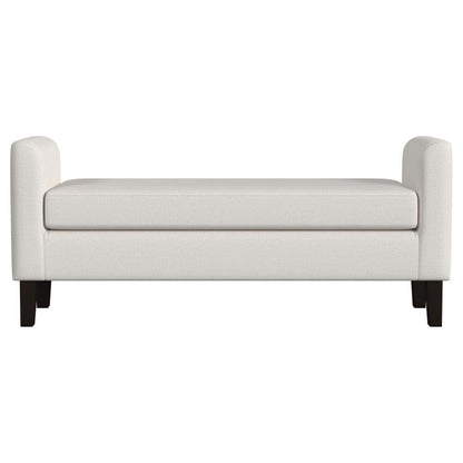 Rex - Fabric Upholstered Accent Bench With Armrests - Vanilla Coaster Fine Furniture