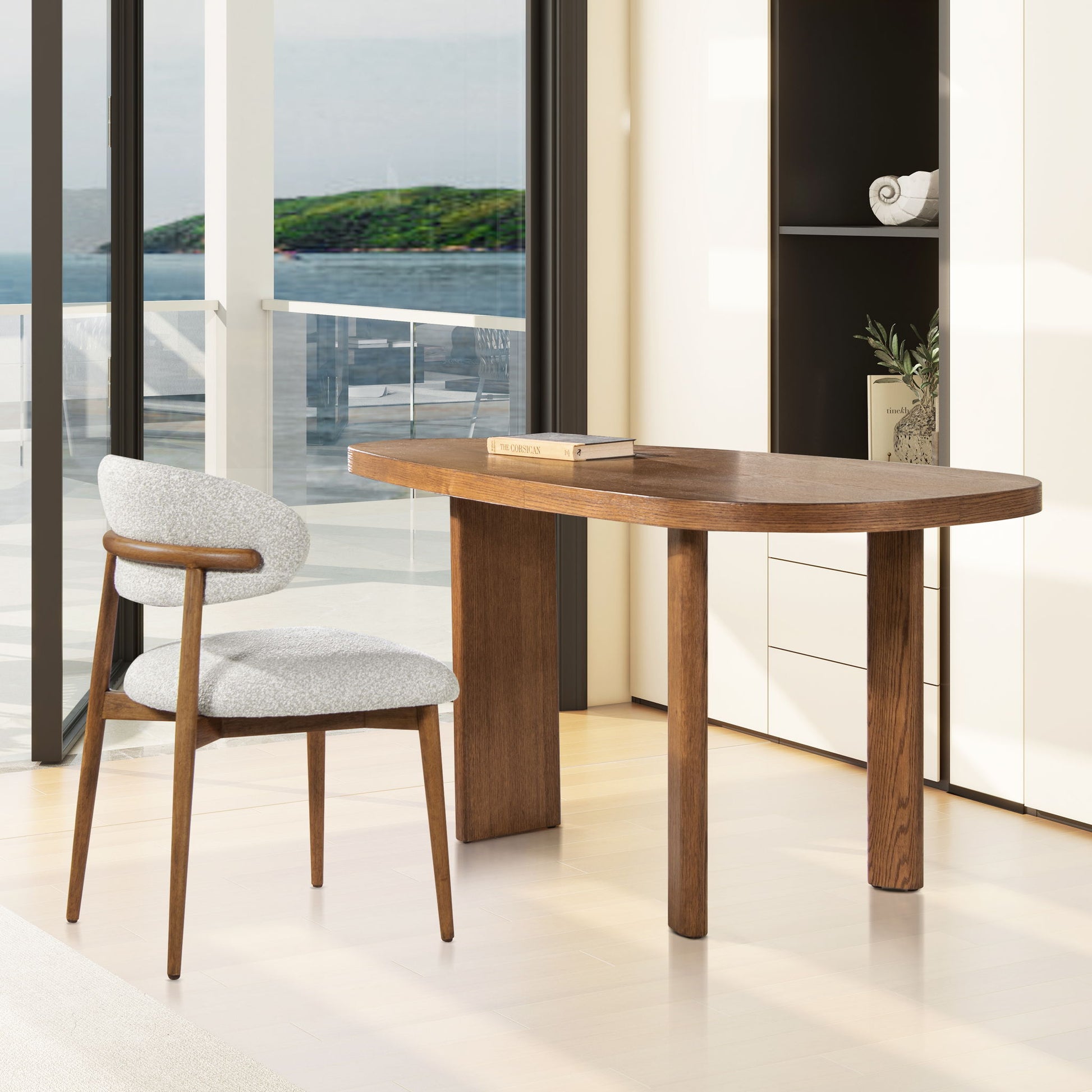 Locke - Modern Upholstered Dining Chair With Frame - Salt / Pepper Jennifer Taylor Home