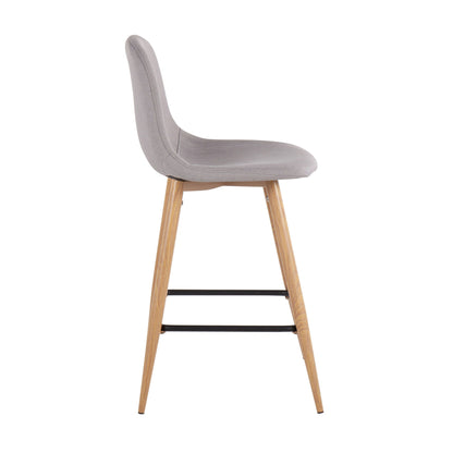 Pebble - Mid Century / Modern Counter Stool (Set of 2) Lumi Source