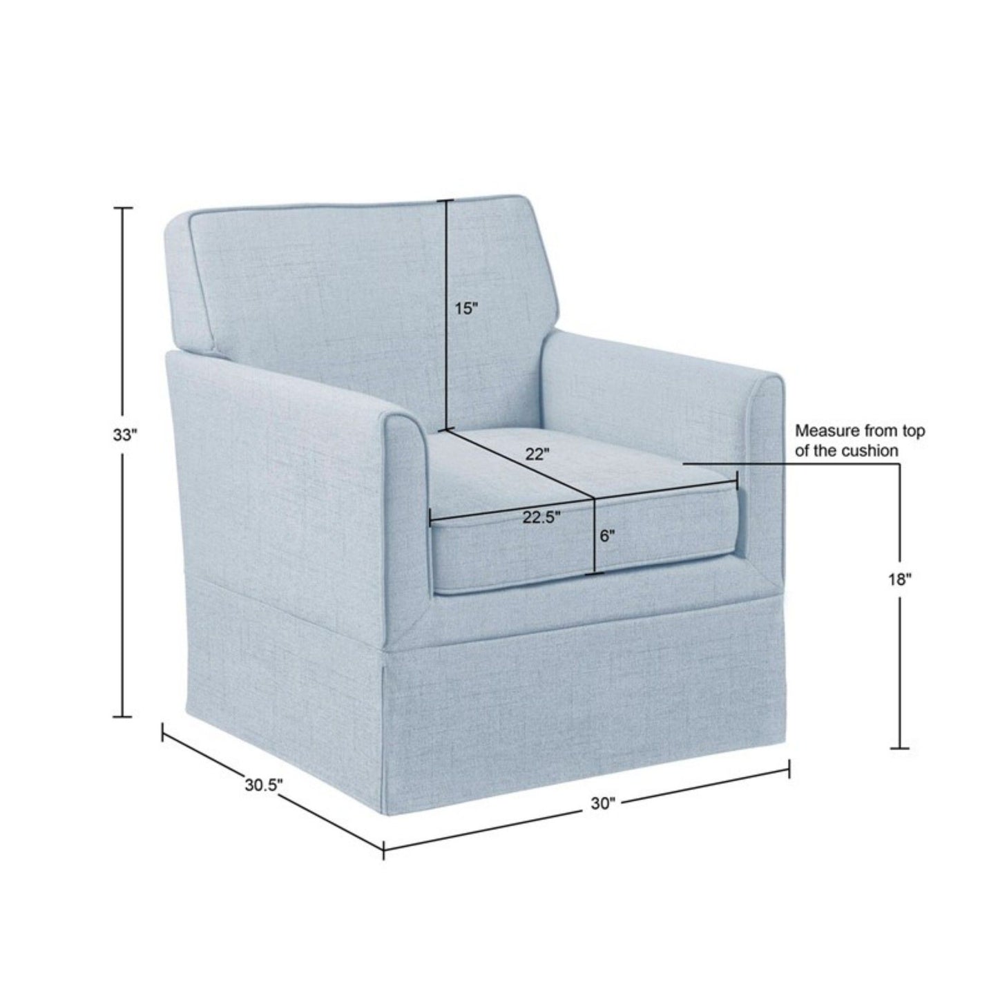 Timeless - Accent Armchair With Classic Track Arm Silhouette And Skirted Base JLA