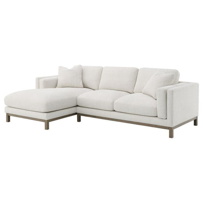 Geneva - Boucle Upholstered Sectional Chaise Sofa - Sand Coaster Fine Furniture