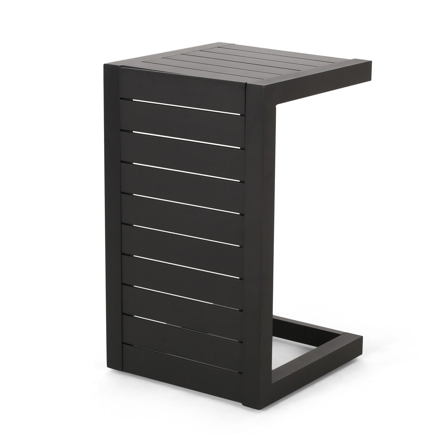 Aluminum Outdoor C - Shaped Side Table For Patio Noble House