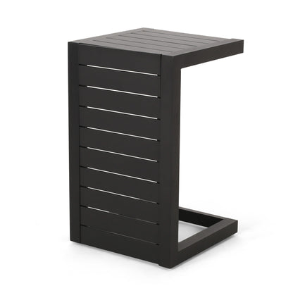 Aluminum Outdoor C - Shaped Side Table For Patio Noble House