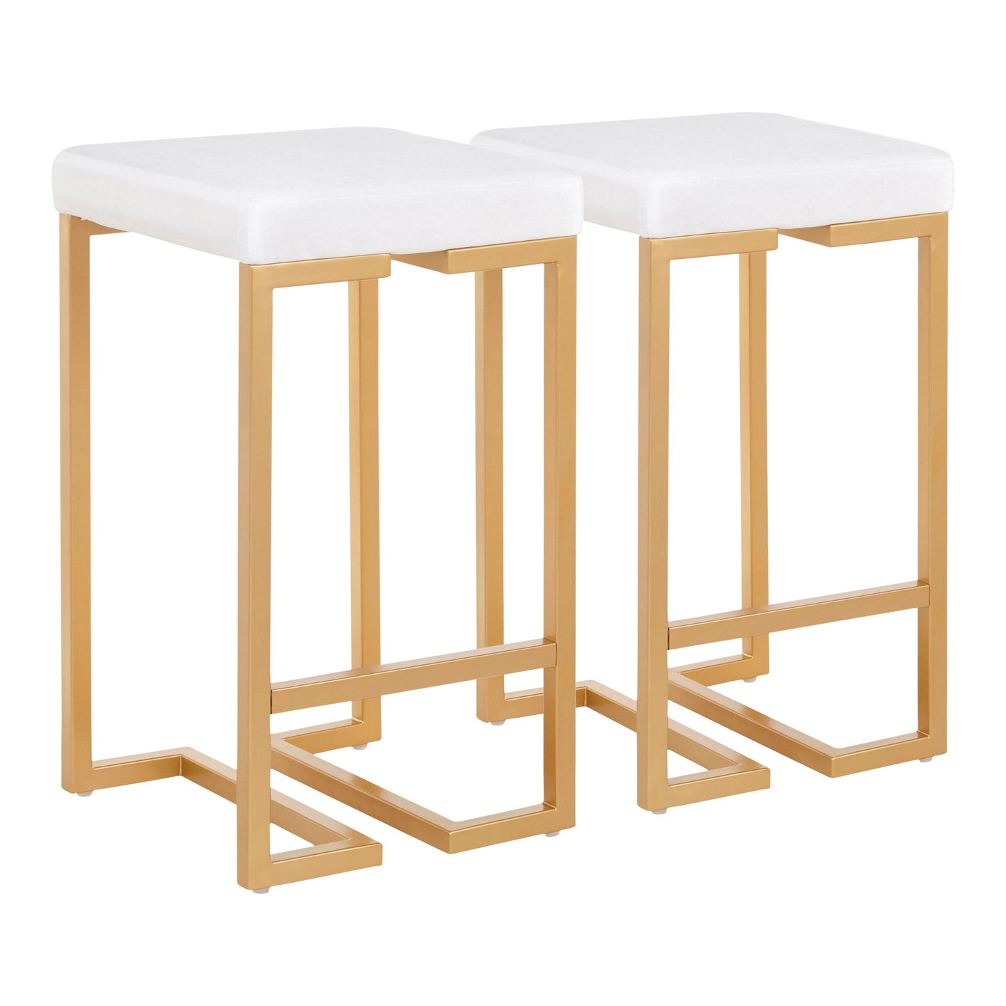 Midas - Contemporary / Glam Counter Stool (Set of 2) Lumi Source