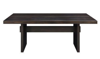 Jaramillo - 7 Pieces Dining Room Set - Gold / Rustic Espresso Acme
