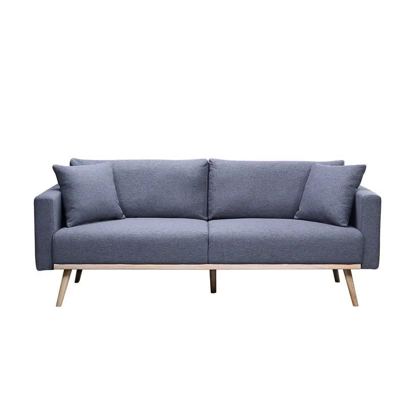 Easton - Linen Fabric Sofa With USB Charging Ports Pockets And Pillows Lilola Home