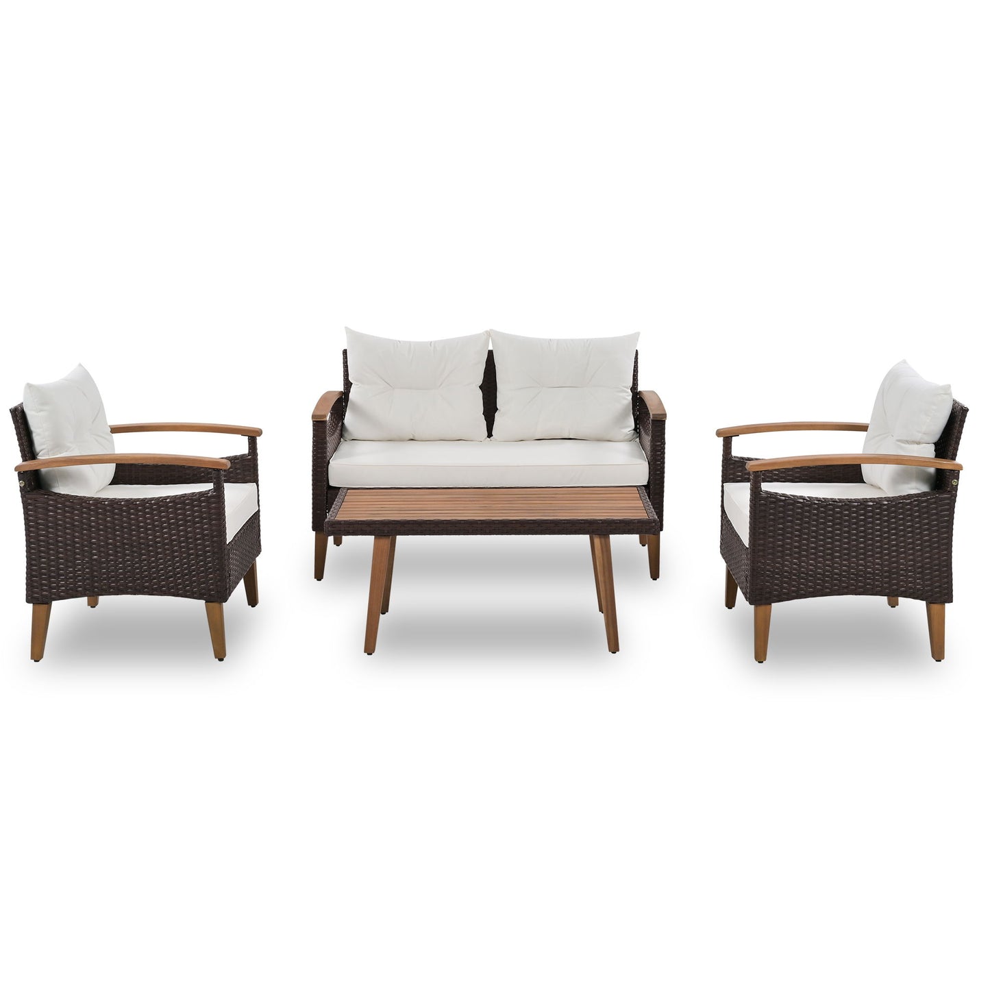 4 Piece Garden Furniture, Patio Seating Set Hearth and Haven