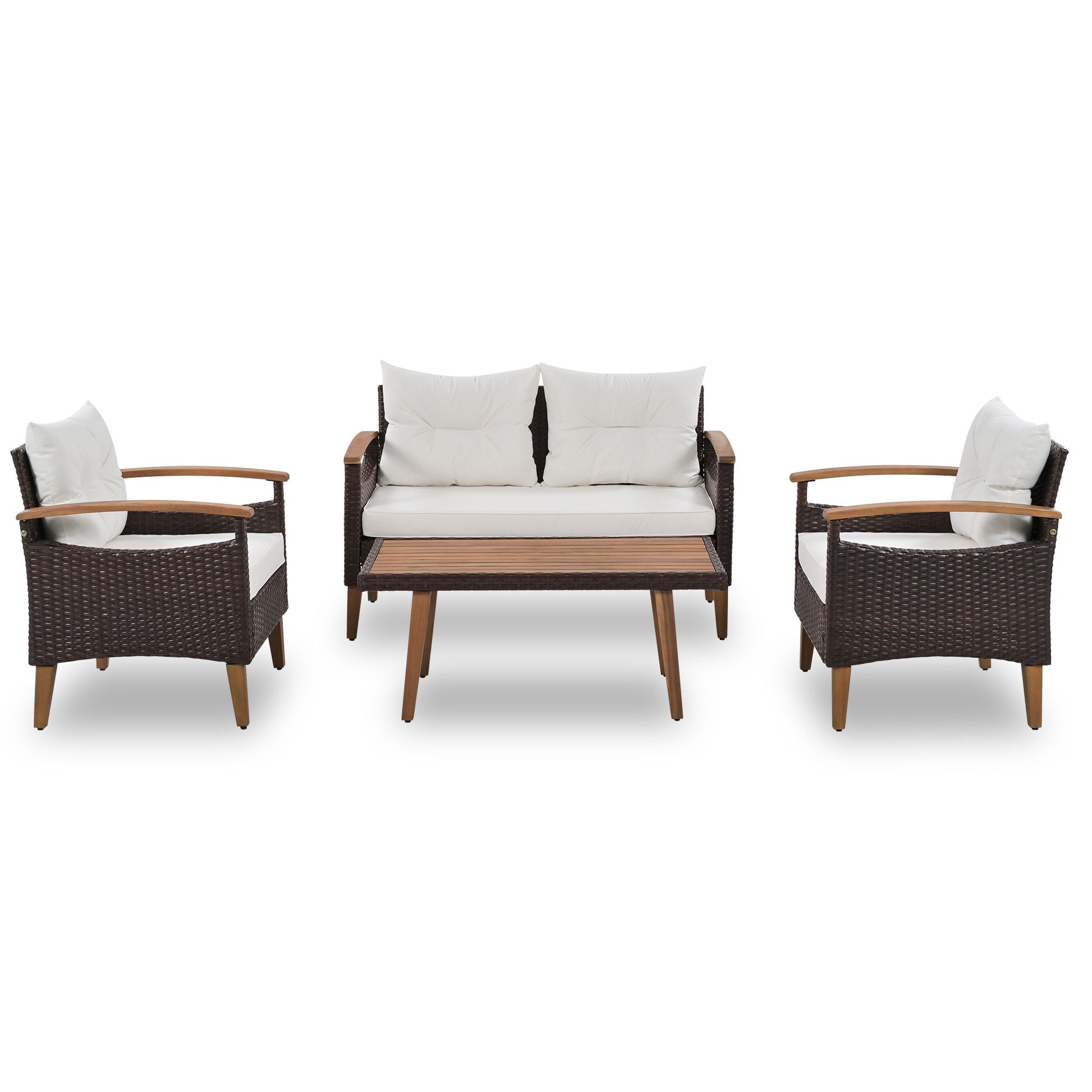 4 Piece Garden Furniture, Patio Seating Set Hearth and Haven