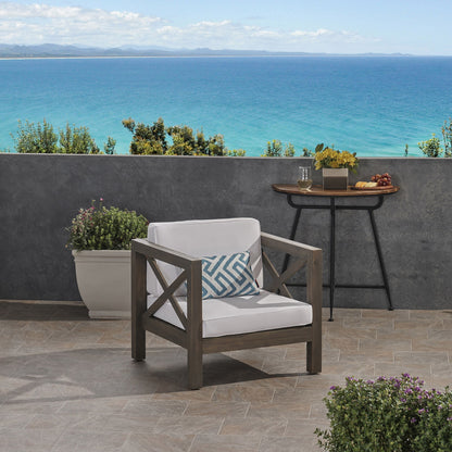 Brava - Mid - Century Modern Club Chair With Water Resistant Cushions Noble House