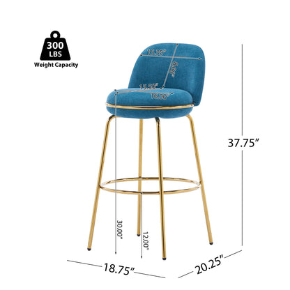 Rio Claro - Indoor Upholstered Barstool (Set of 2) Noble House