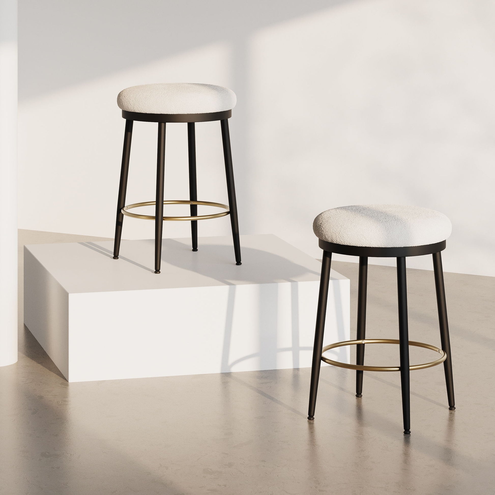Stylish Design Counter Stools (Set of 2) Noble House
