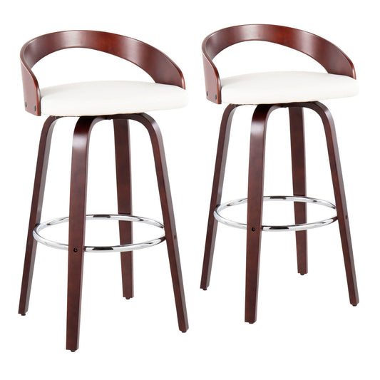 Grotto - Mid Century Elegant Design Modern Barstool With Swivel (Set of 2) Lumi Source