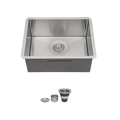 Undermount Stainless Steel Kitchen Sink, Deep Single Bowl Basin Daily Nest