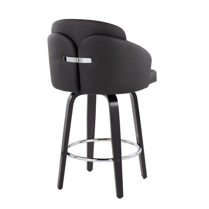 Dahlia - Contemporary Counter Stool Round Footrest (Set of 2) Lumi Source