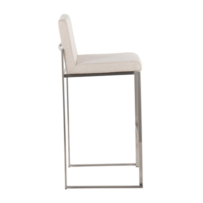 Fuji - Contemporary And Modern Elegance High Back Barstool Lumi Source
