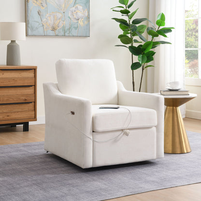 Swivel Arm Chair With Soft, Comfy Accent Chair For Living Room Home Essentials