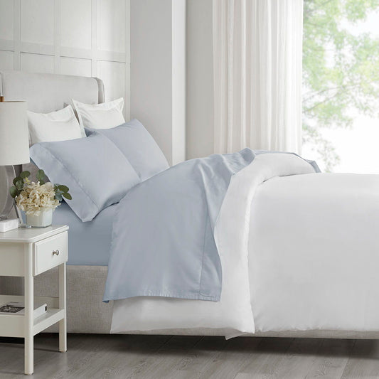 500 Thread Count Egyptian Cotton - Queen Deep Pocket Sheet Set - Grey Madison Park