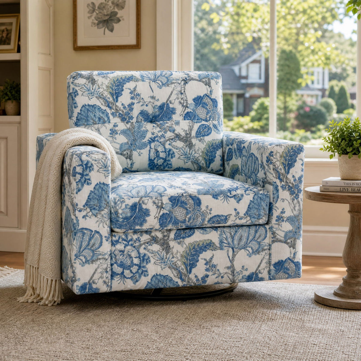 360 Degree Rotation Single Sofa Chair For Living Room Home Essentials