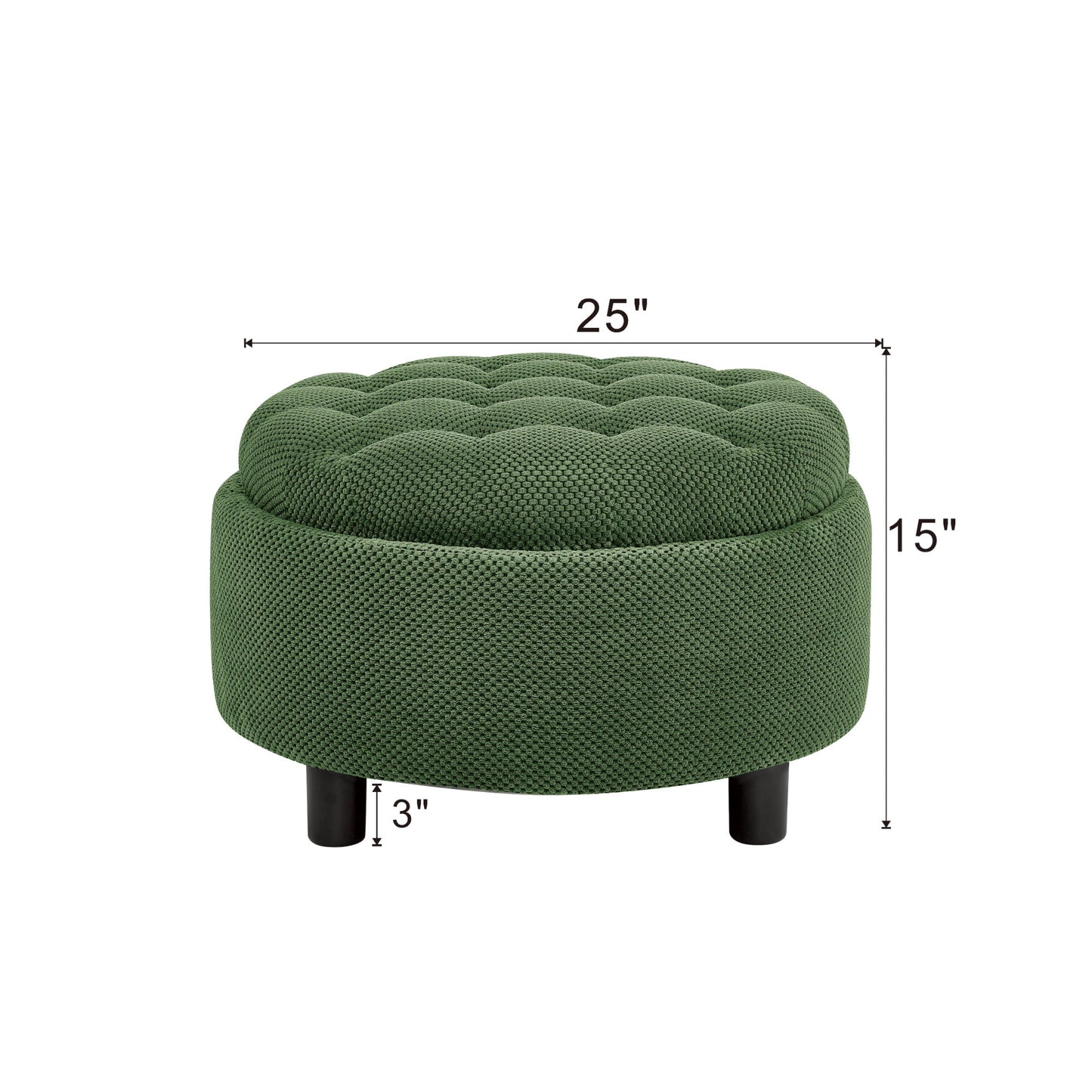 Storage Round Footstool Table Ottoman Home Essentials