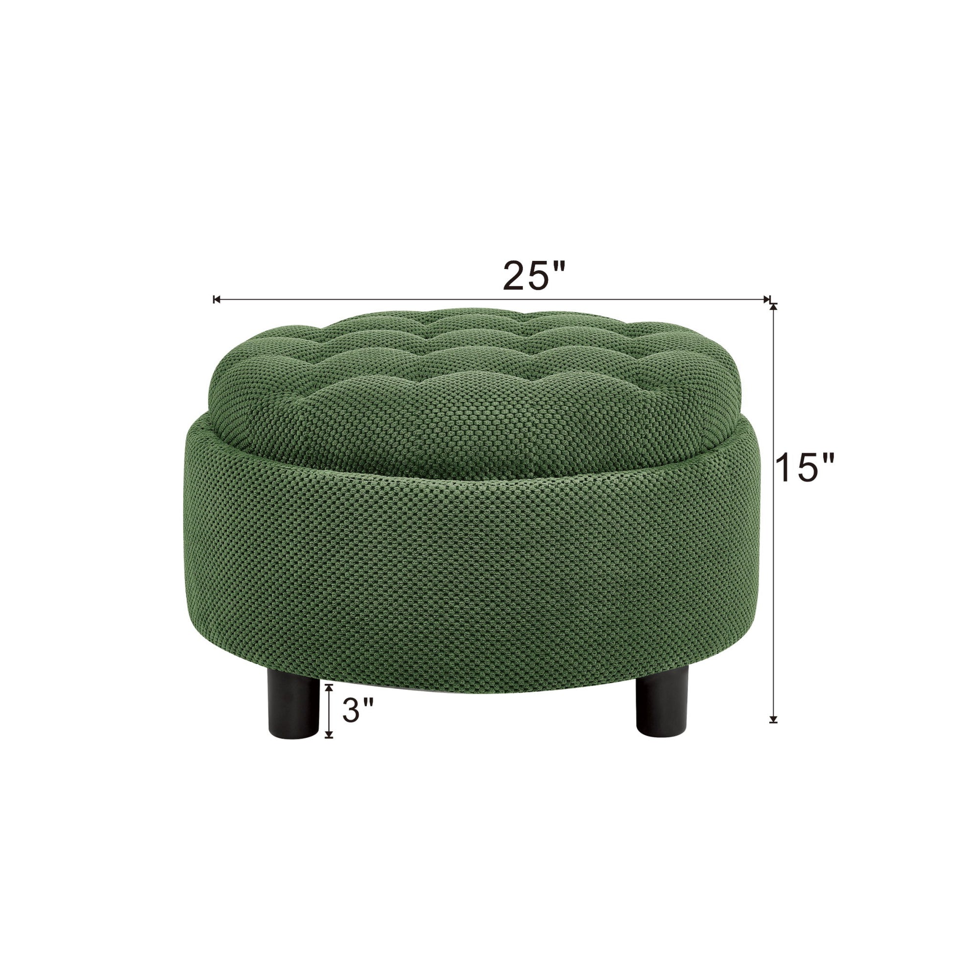Storage Round Footstool Table Ottoman Home Essentials