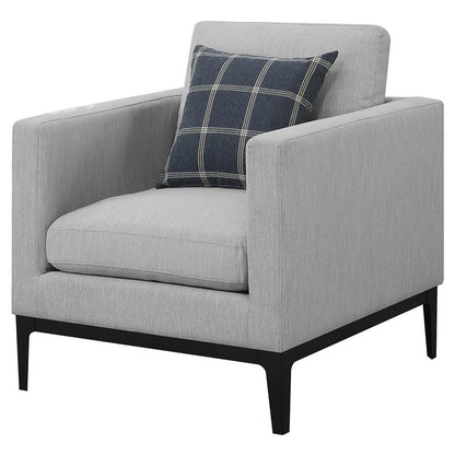 Apperson - Upholstered Track Arm Accent Chair - Light Gray CoasterElevations