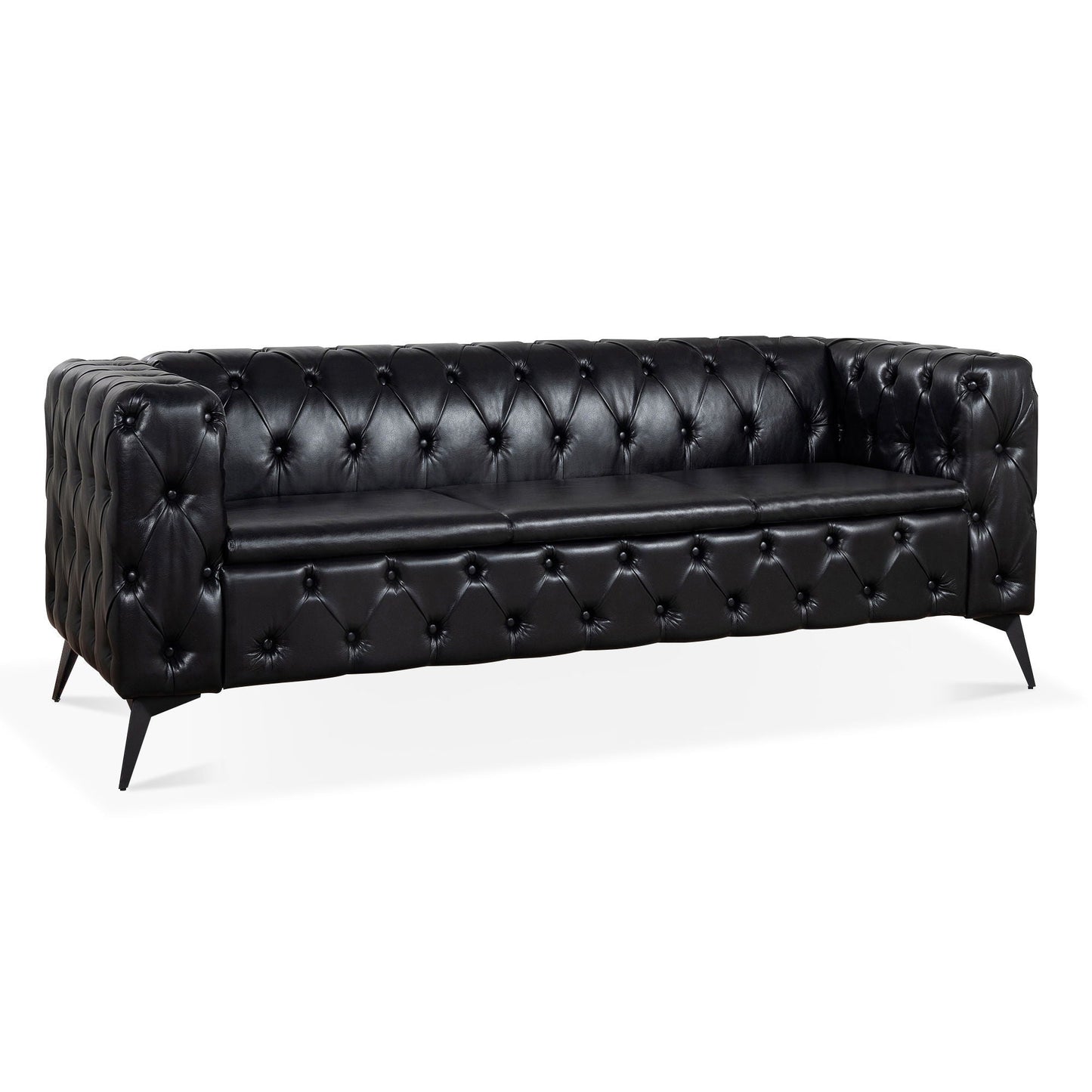 Square Arm Removable Cushion 3 Seater Sofa Home Essentials