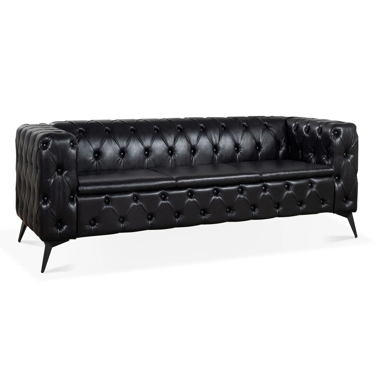 Square Arm Removable Cushion 3 Seater Sofa Home Essentials