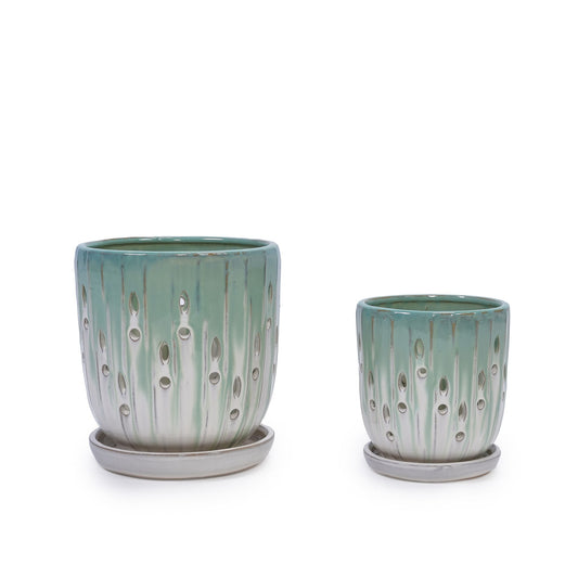 Flowerpot With Drainage Hole (Set of 2) Daily Nest