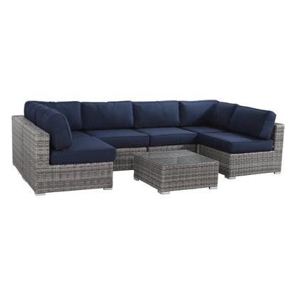Seating Set With Cushions Handcrafted Wicker Design LSI Patio Furniture