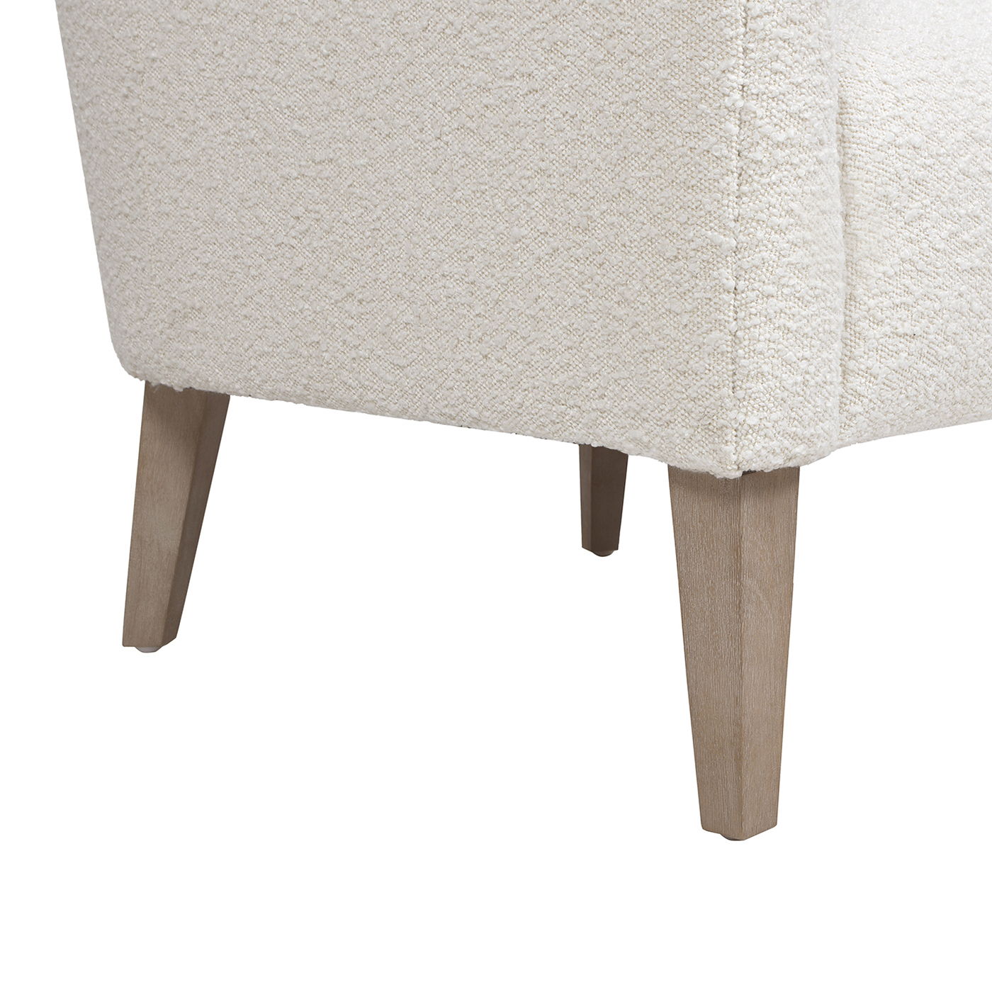 Nimbus - Curved Accent Chair - Ivory White Jennifer Taylor Home