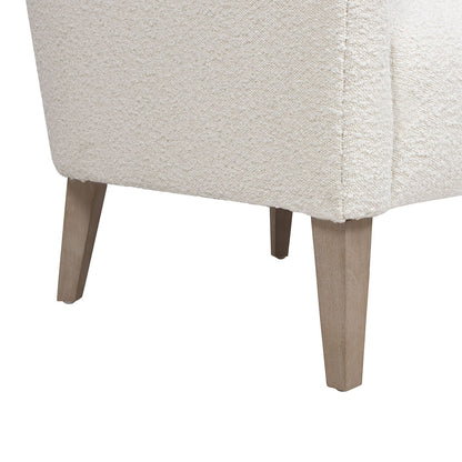 Nimbus - Curved Accent Chair - Ivory White Jennifer Taylor Home