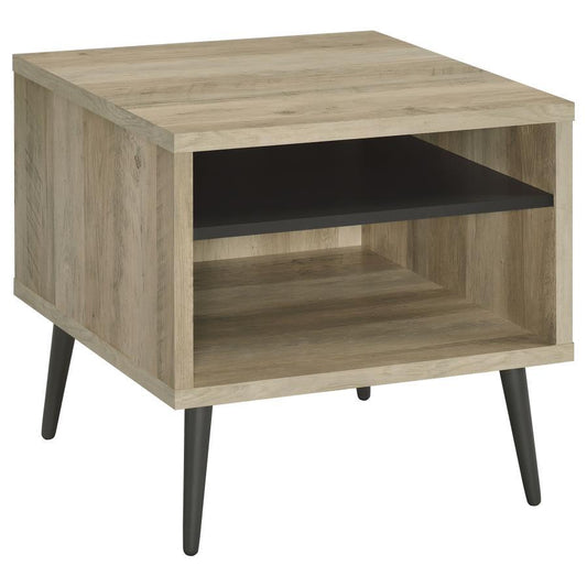 Welsh - Square Engineered Wood Side End Table Antique Pine - Distressed Pine Coaster Fine Furniture