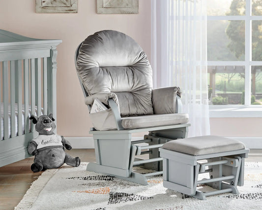 Madison - Glider And Ottoman - Gray Suite Bebe