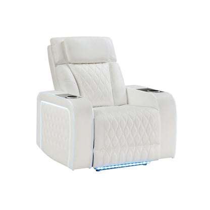 Electra - Power Recliner With Power Headrest, Massage, LED Lighting And USB Control Matrix Furniture Group