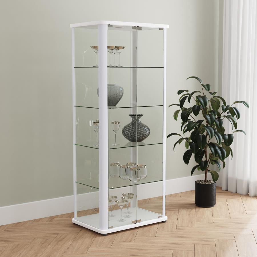 Aero - 5-Shelf Display Curio Cabinet With Led Lighting Coaster Fine Furniture