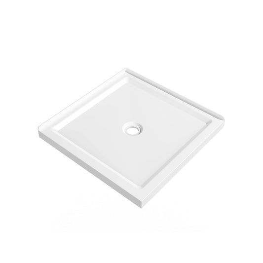 Anti Slip Double Threshold Shower Base - White Daily Nest