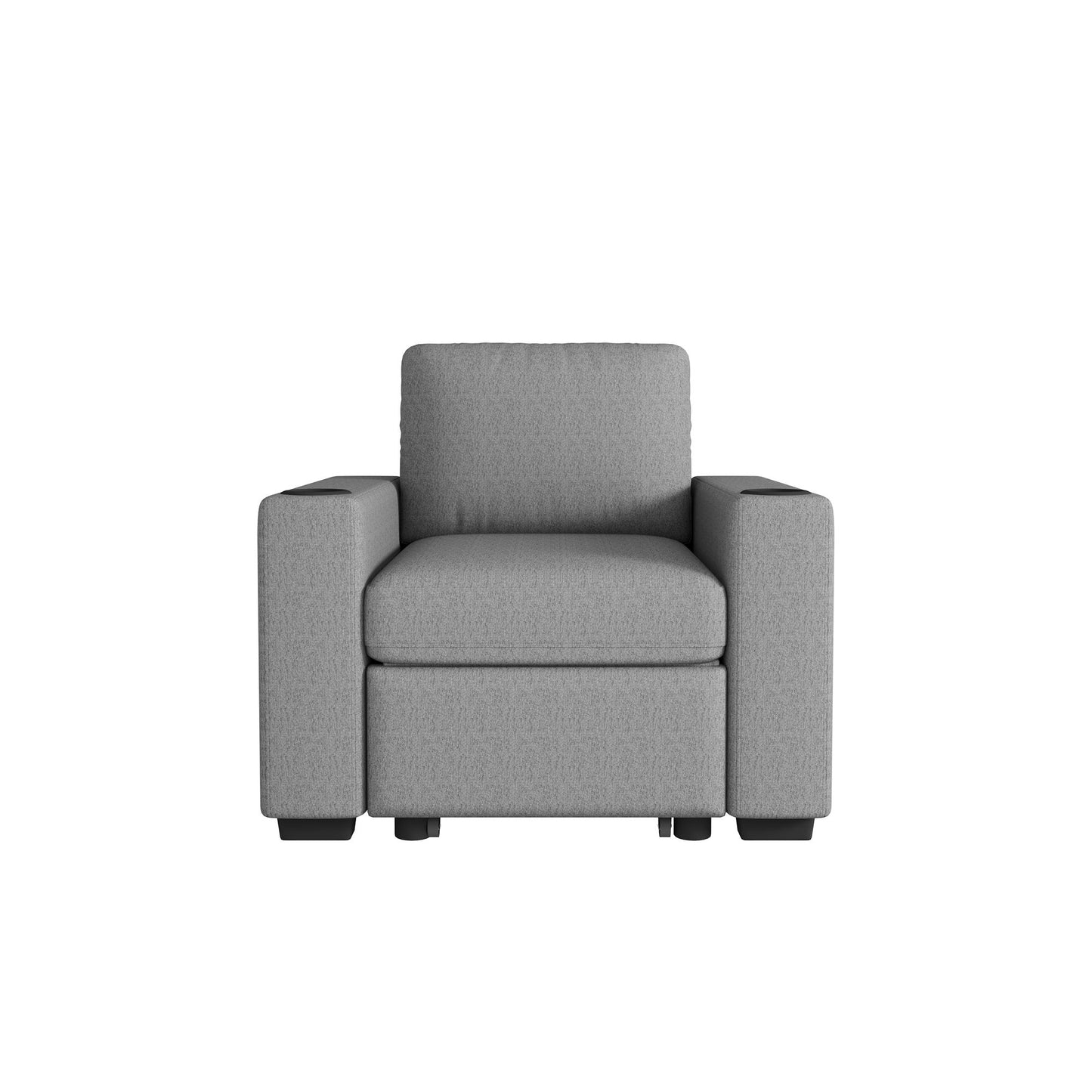 Single Pull Out Sofa Bed With USB Ports And Cup Holders Hearth and Haven