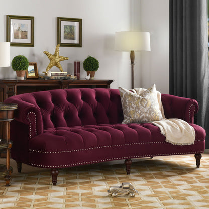 La Rosa - Victorian Chesterfield Tufted Sofa Jennifer Taylor Home