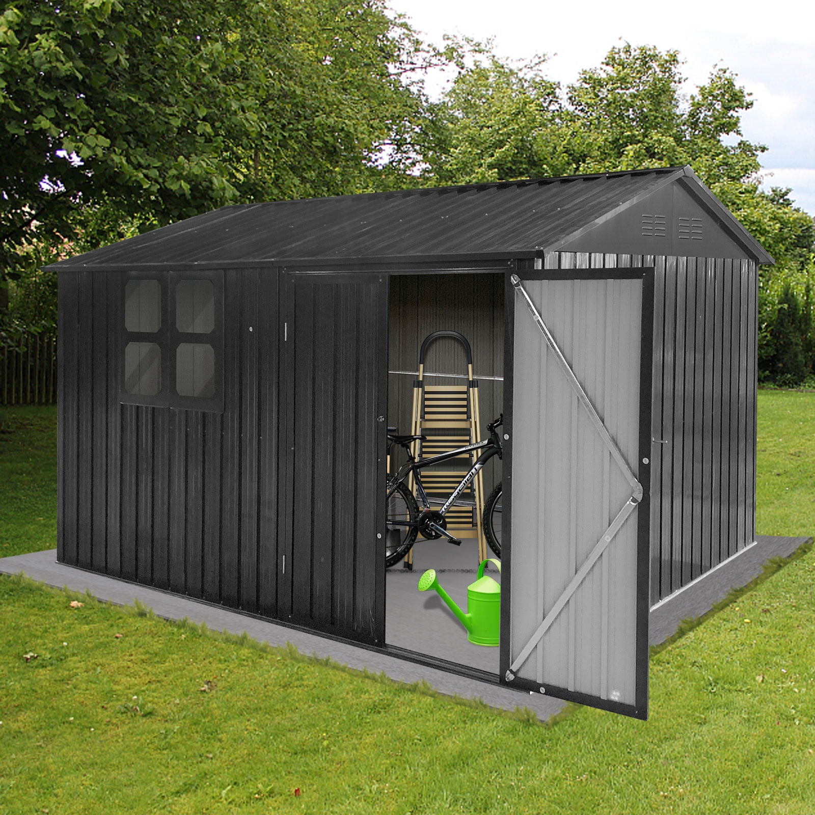 10' x 8' Garden Sheds Outdoor Storage Sheds With Window Daily Nest