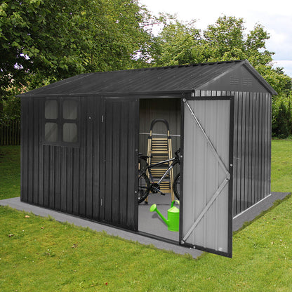 10' x 8' Garden Sheds Outdoor Storage Sheds With Window Daily Nest