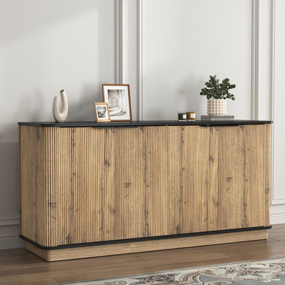 Multi Functional Sideboard, An Ideal Choice For TV And Tableware Storage In Modern Homes - Black Home Essentials